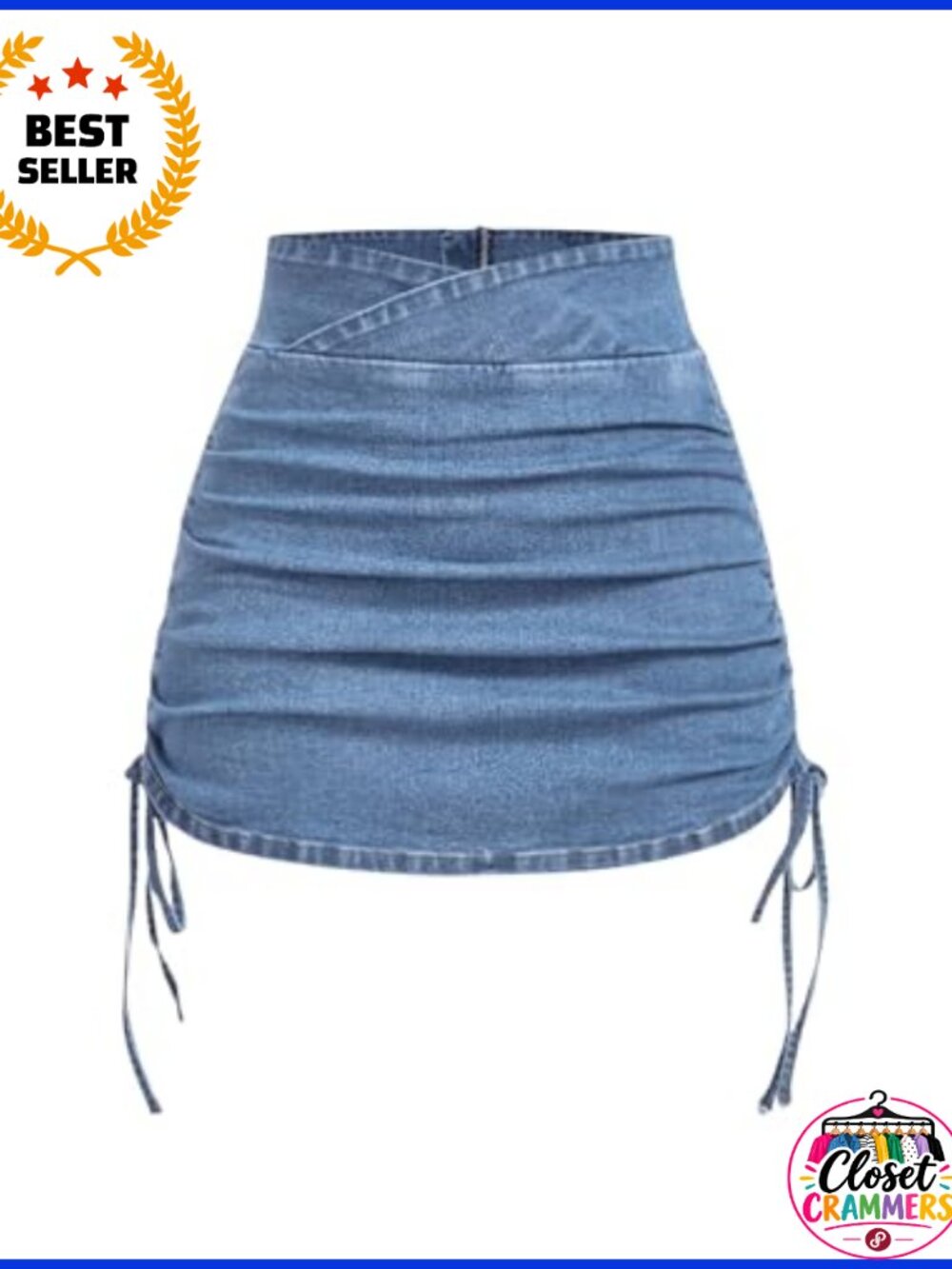 Mini Jean Denim Mini Skirt Cowgirl Western Concert High Rise